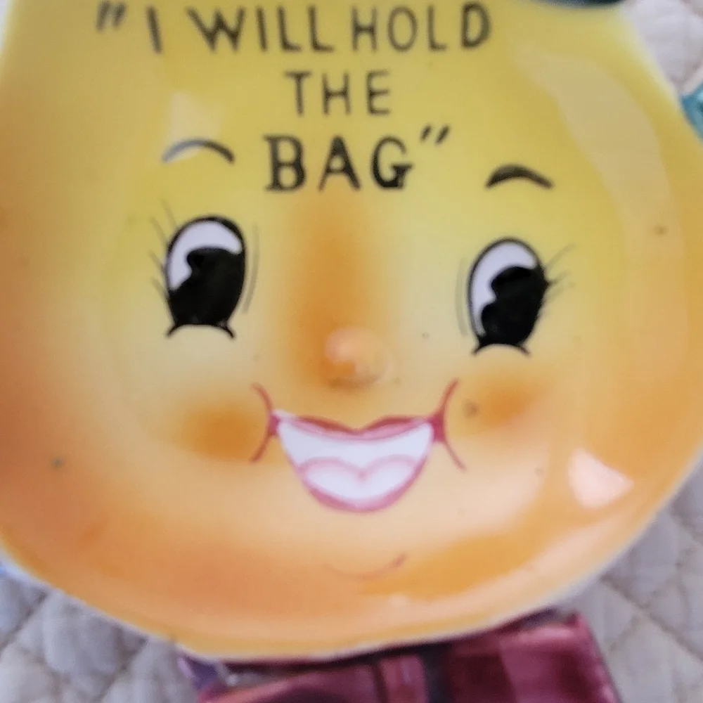 Vintage "I Will Hold The Bag" Teapot Shaped Teabag Holder - Picture 5 of 5